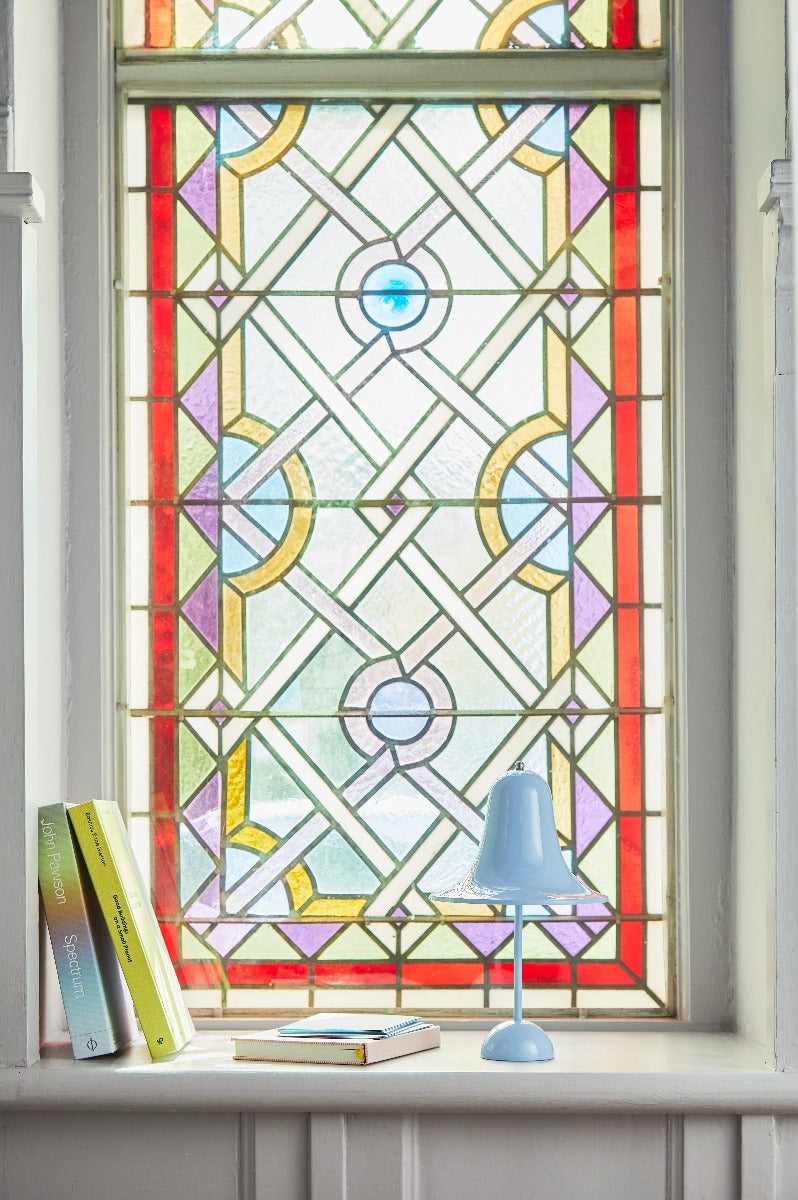 Verner Panton Pantop portable bordlampe - Light Blue - Ø18